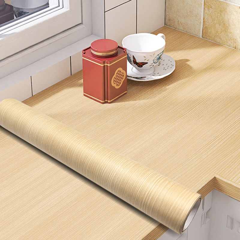 Woodworking Oil Finish - 木目調自己粘着壁紙キッチン耐油防水耐熱壁ステッカーストーブキャビネットカウンタートップ用