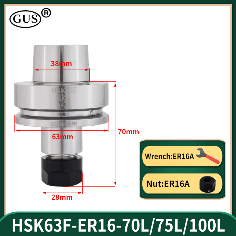 Woodworking Lathe Machine - HSK63F 高速度ツール ホルダー HSK63 HSK 63F