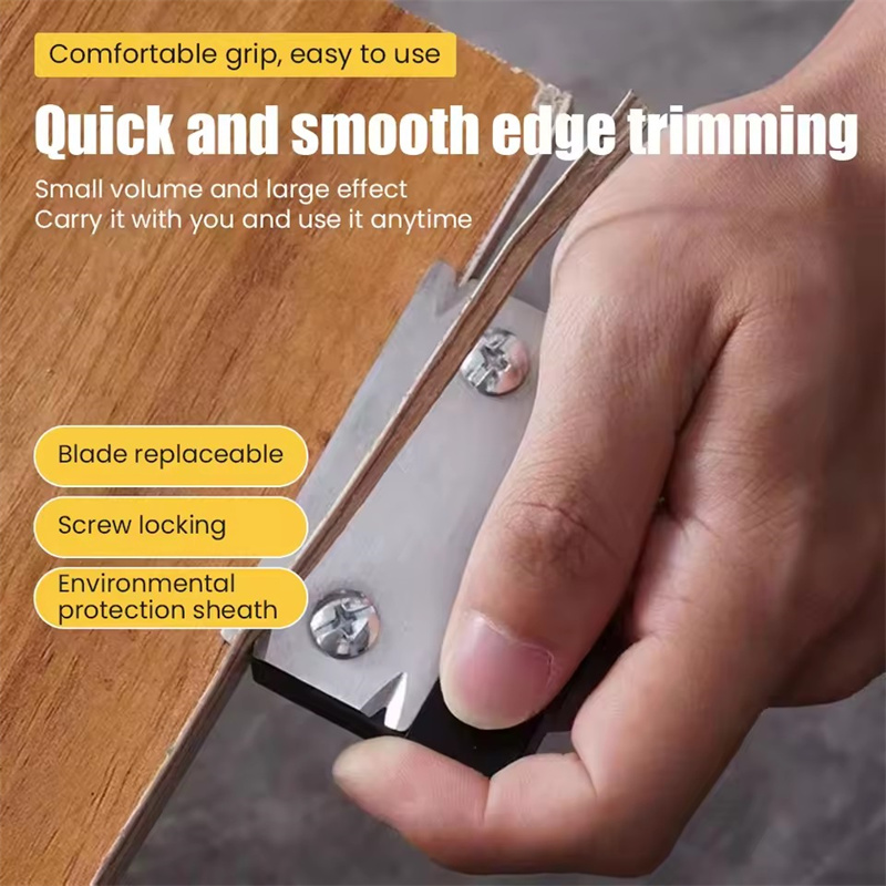 Woodworking Edge Corner Planer - 1pc 金属エッジバンディングトリマー手動直角木工エッジコーナープレーナースクレーパーバリ取りツール木工ハンドツール