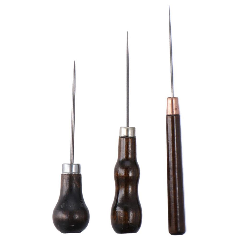 木製ハンドルスクラッチワイルツール、革パンチ穴工芸品、縫製、 - Woodworking Crafts のレビューと価格