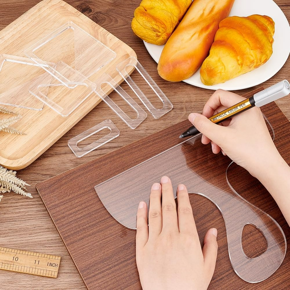 7個入りシャルキュトリテンプレートアクリルハンドル付きカッテ - Woodworking Company のレビューと価格