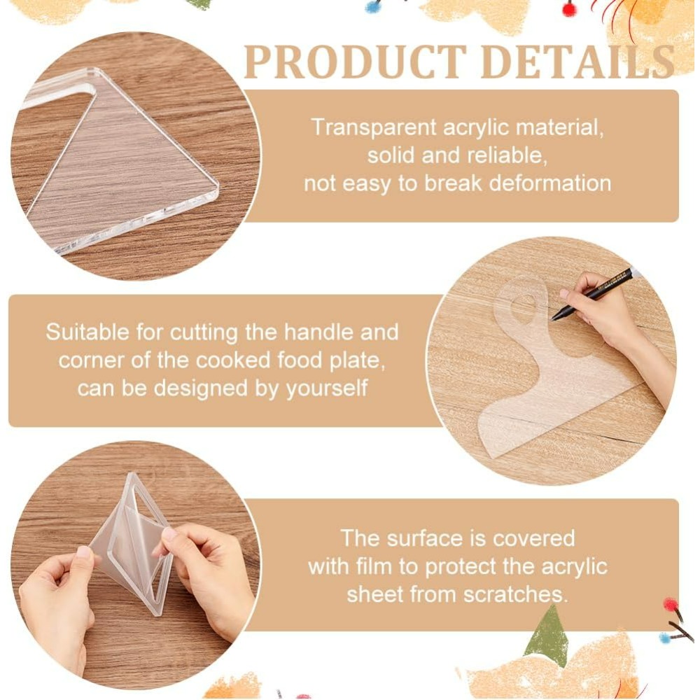 7個入りシャルキュトリテンプレートアクリルハンドル付きカッテ - Woodworking Company のレビューと価格