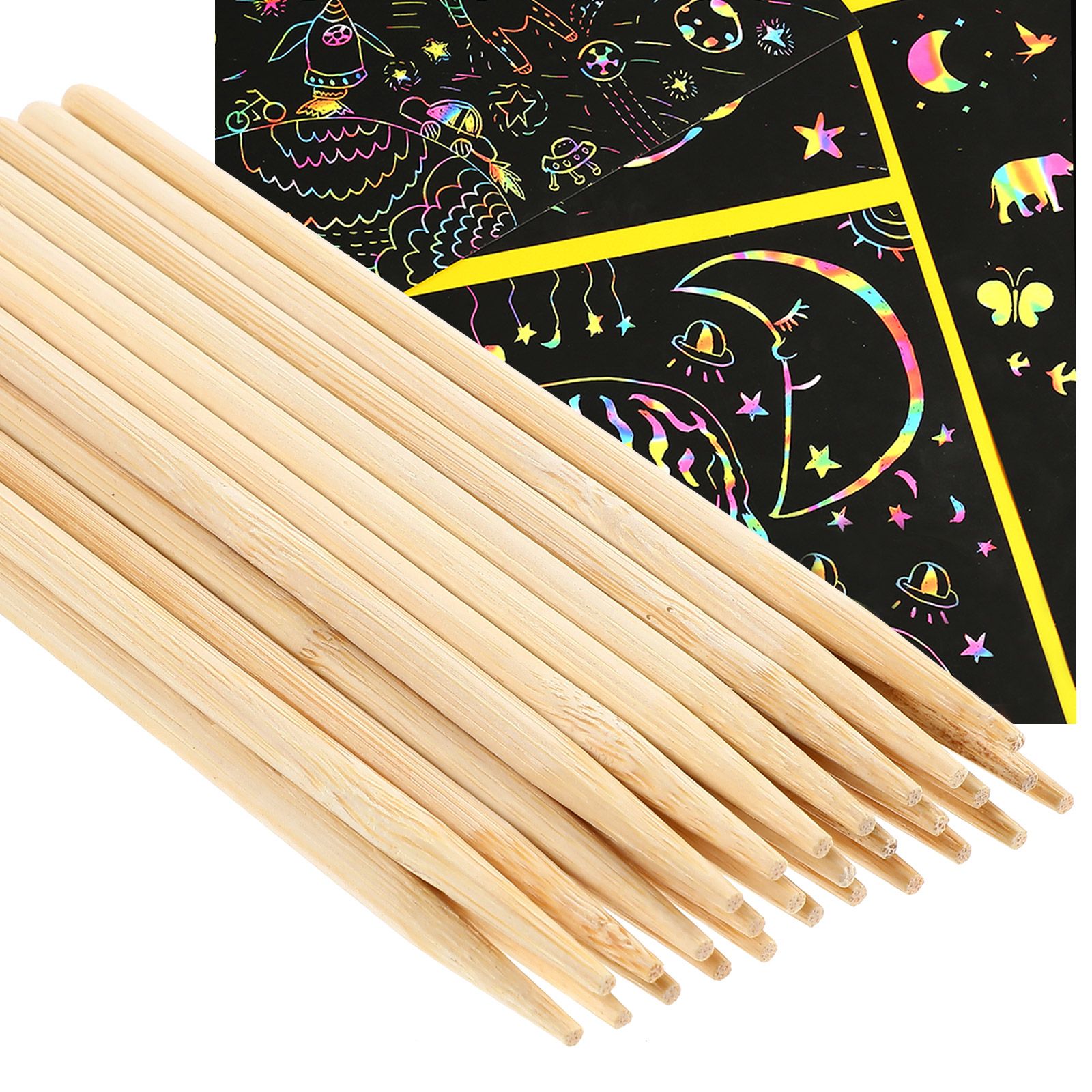 30 個木製スクラッチペイント竹ペンワックススティック髪小枝 - Woodworking Crafts のレビューと価格