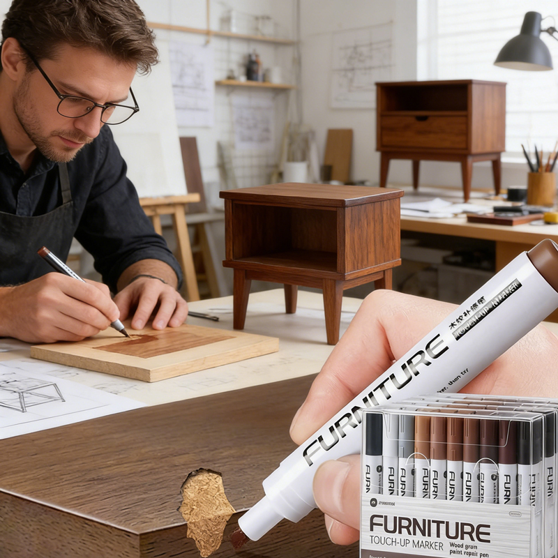 6-12 個家具タッチアップマーカー木製修理ペンセット傷除去 - Woodworking Oil Finish のレビューと価格