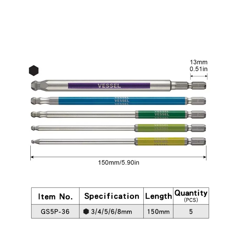 VESSEL JIS GSBPシリーズビットセット（GS5P - Woodworking In Japan のレビューと価格