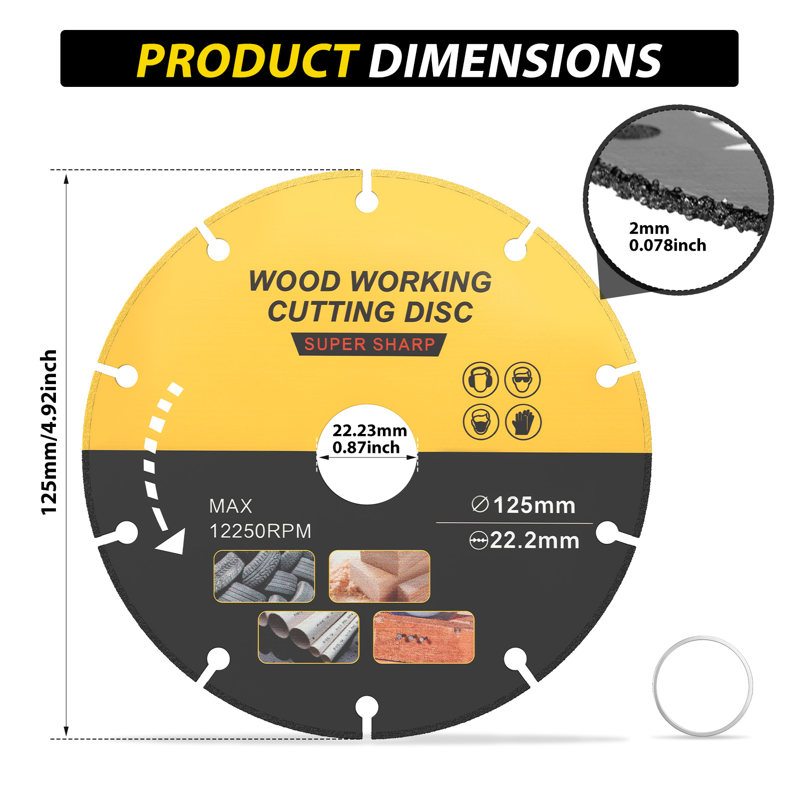5インチソーディスクマルチツールウッドカッター、アングルグラ - Woodworking Edge Corner Planer のレビューと価格
