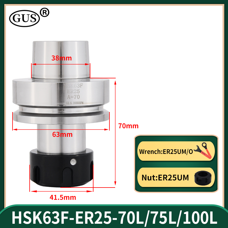 HSK63F 高速度ツール ホルダー HSK63 HSK 6 - Woodworking Lathe Machine のレビューと価格