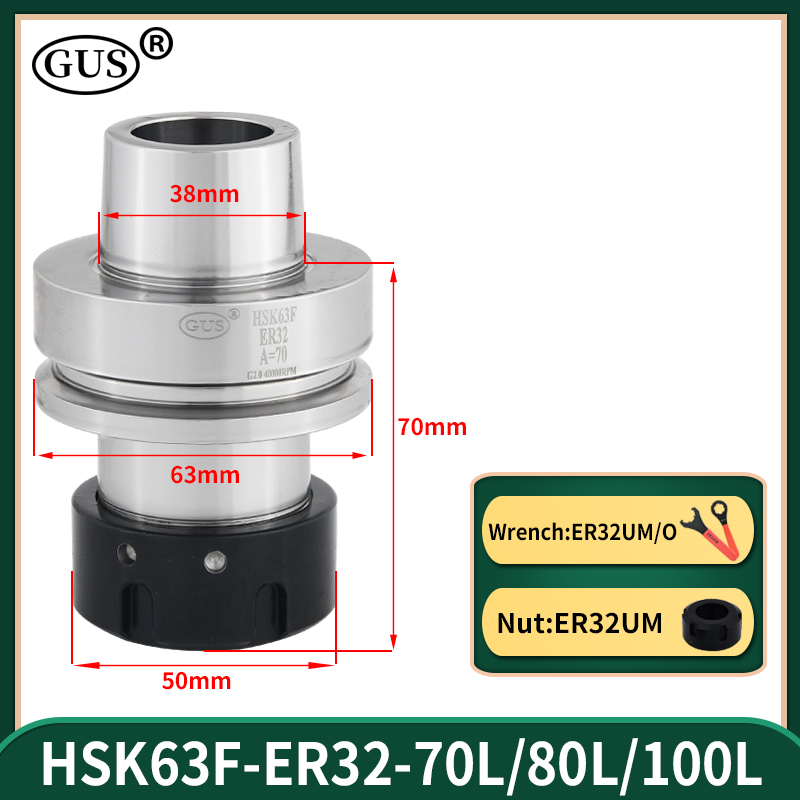 HSK63F 高速度ツール ホルダー HSK63 HSK 6 - Woodworking Lathe Machine のレビューと価格