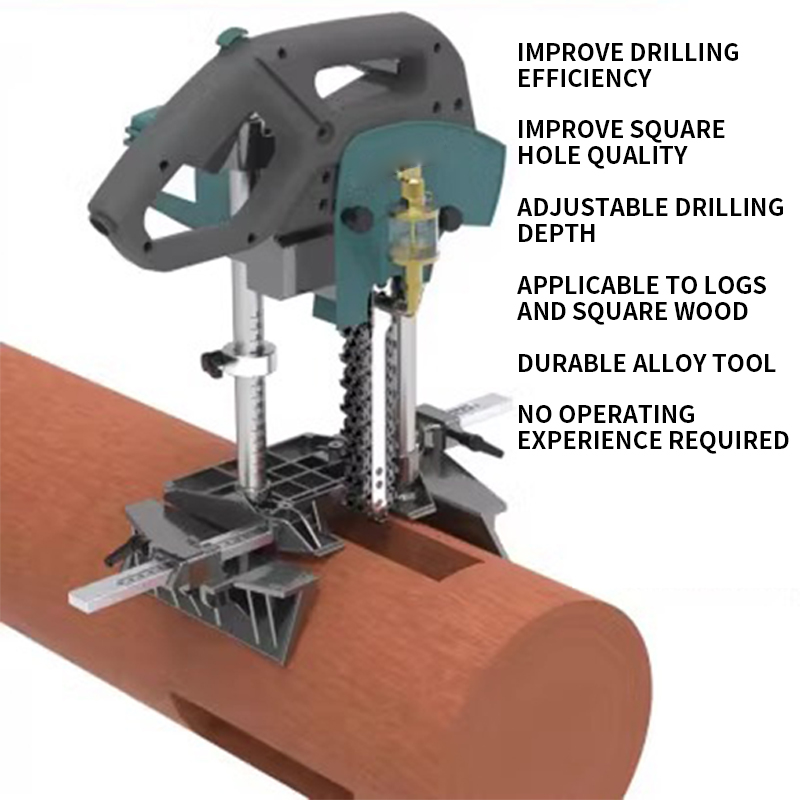 木工用ポータブル角穴加工機チェーンソー古建築パビリオン穿孔機 - Woodworking Machinery のレビューと価格