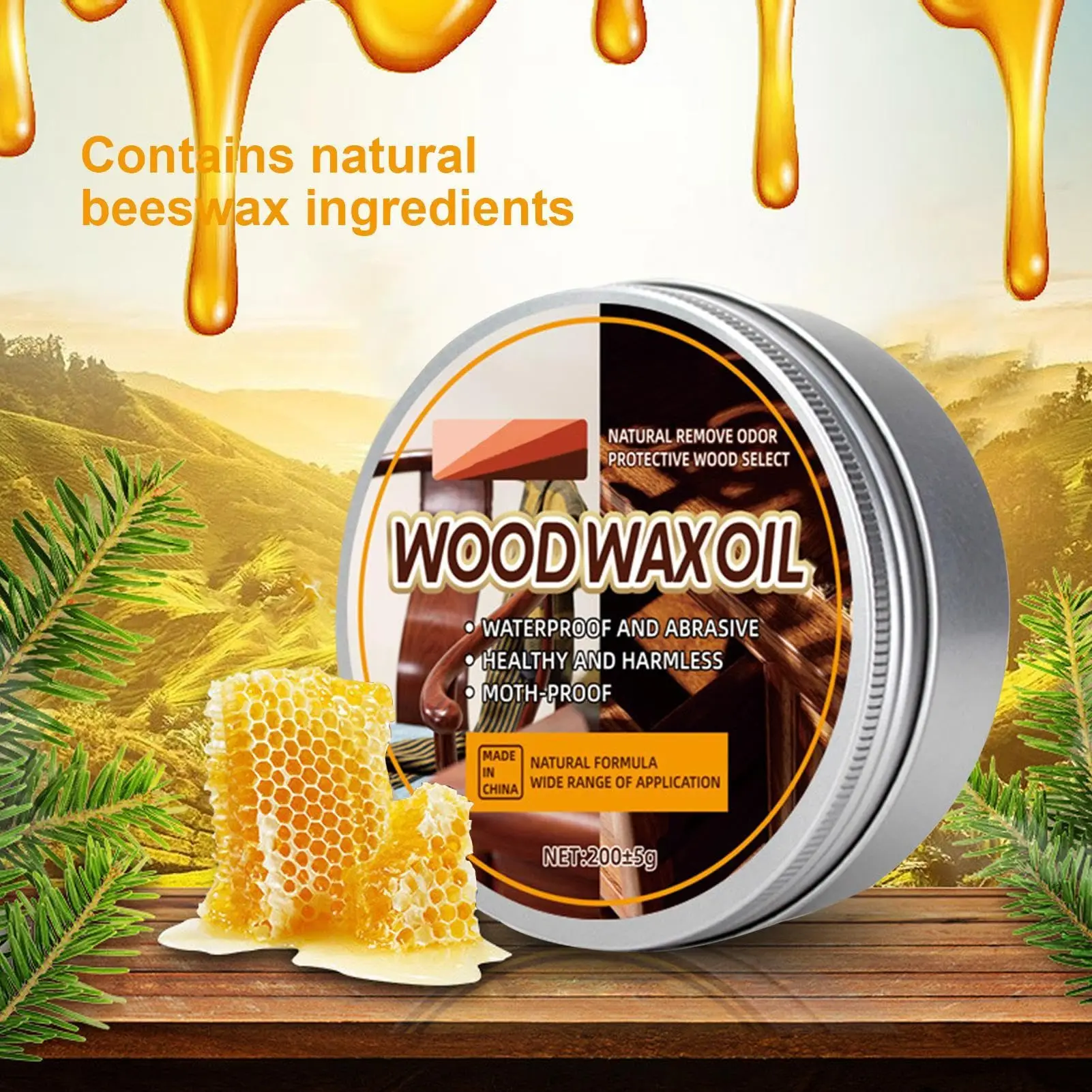 木製蜜蝋家具研磨防水ログメンテナンスひび割れ防止-深い天然木 - Woodworking Oil Finish のレビューと価格