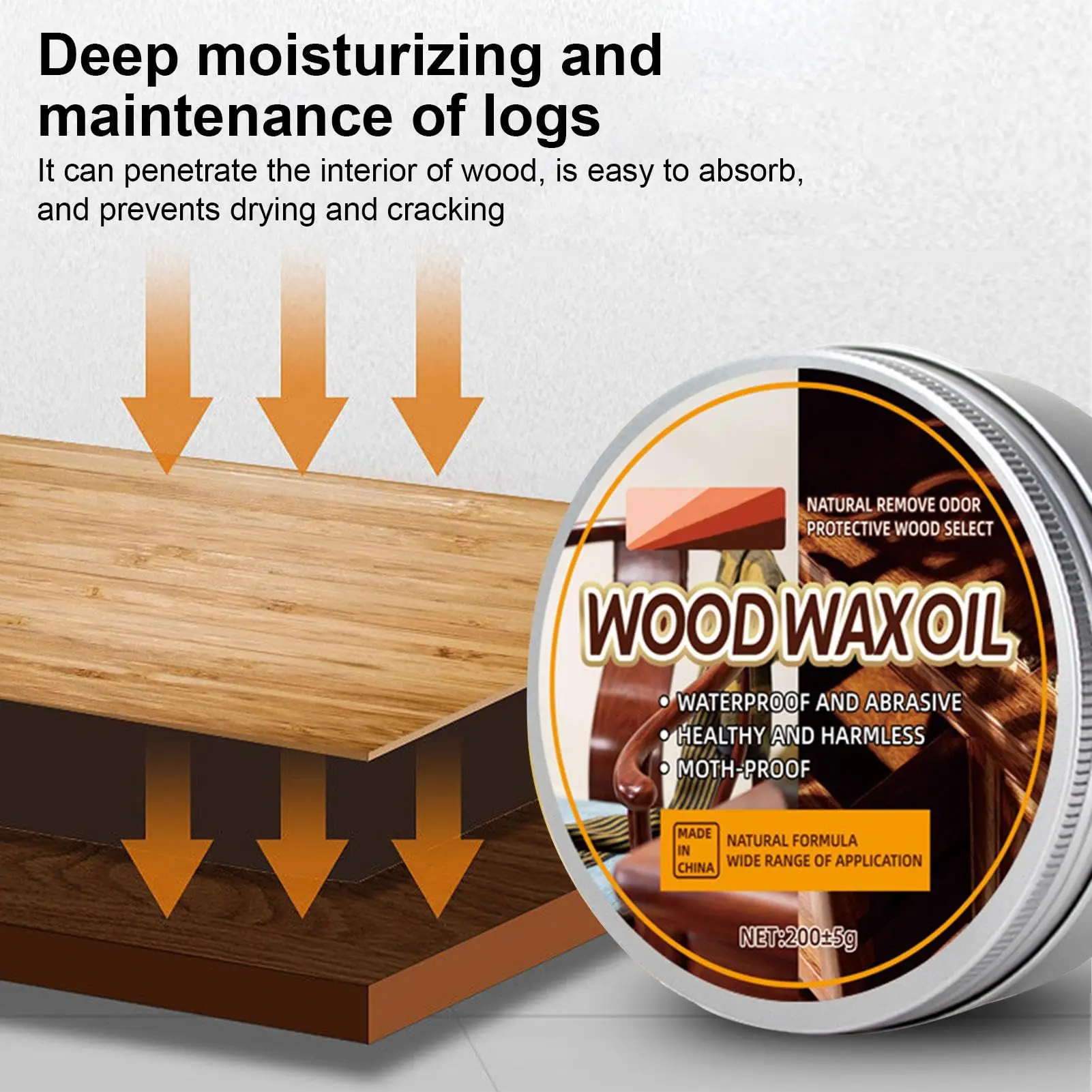 木製蜜蝋家具研磨防水ログメンテナンスひび割れ防止-深い天然木 - Woodworking Oil Finish のレビューと価格