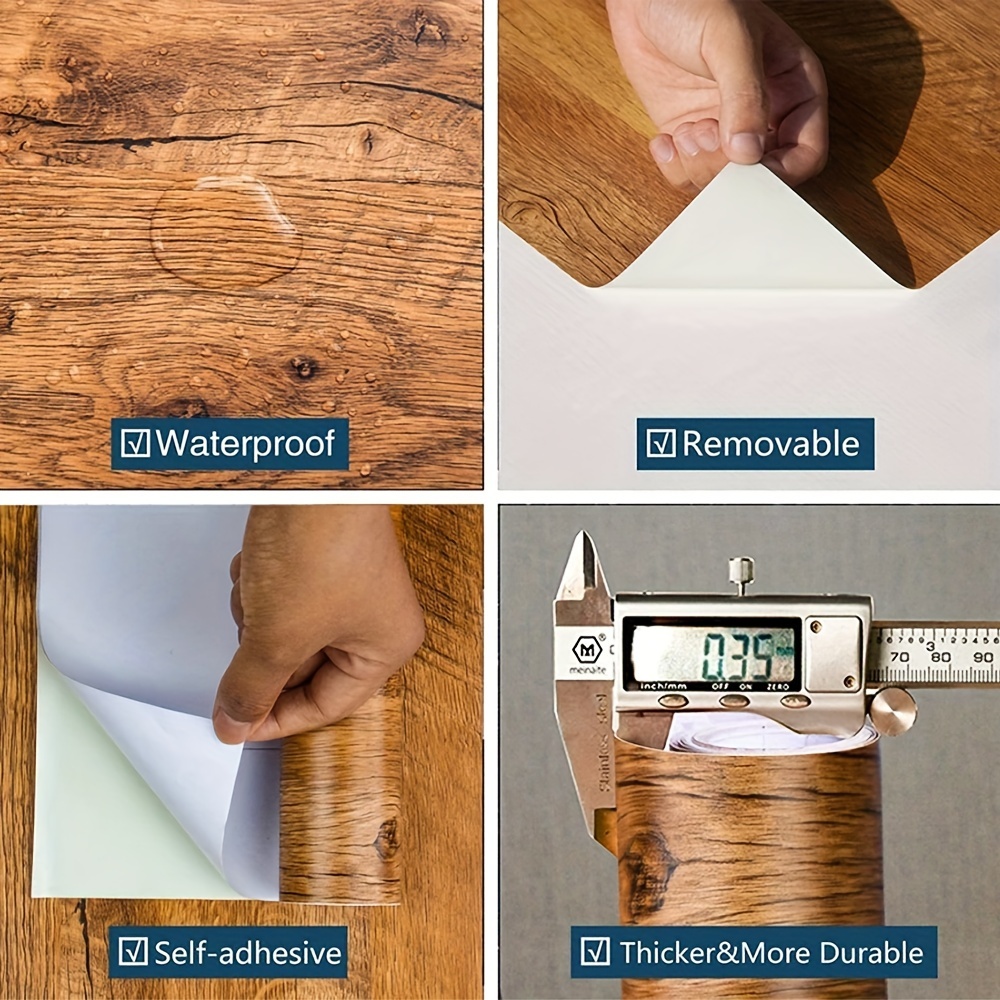 1 ロール Pvc 耐油木目ステッカー自己粘着壁紙キッチンカ - Woodworking Oil Finish のレビューと価格