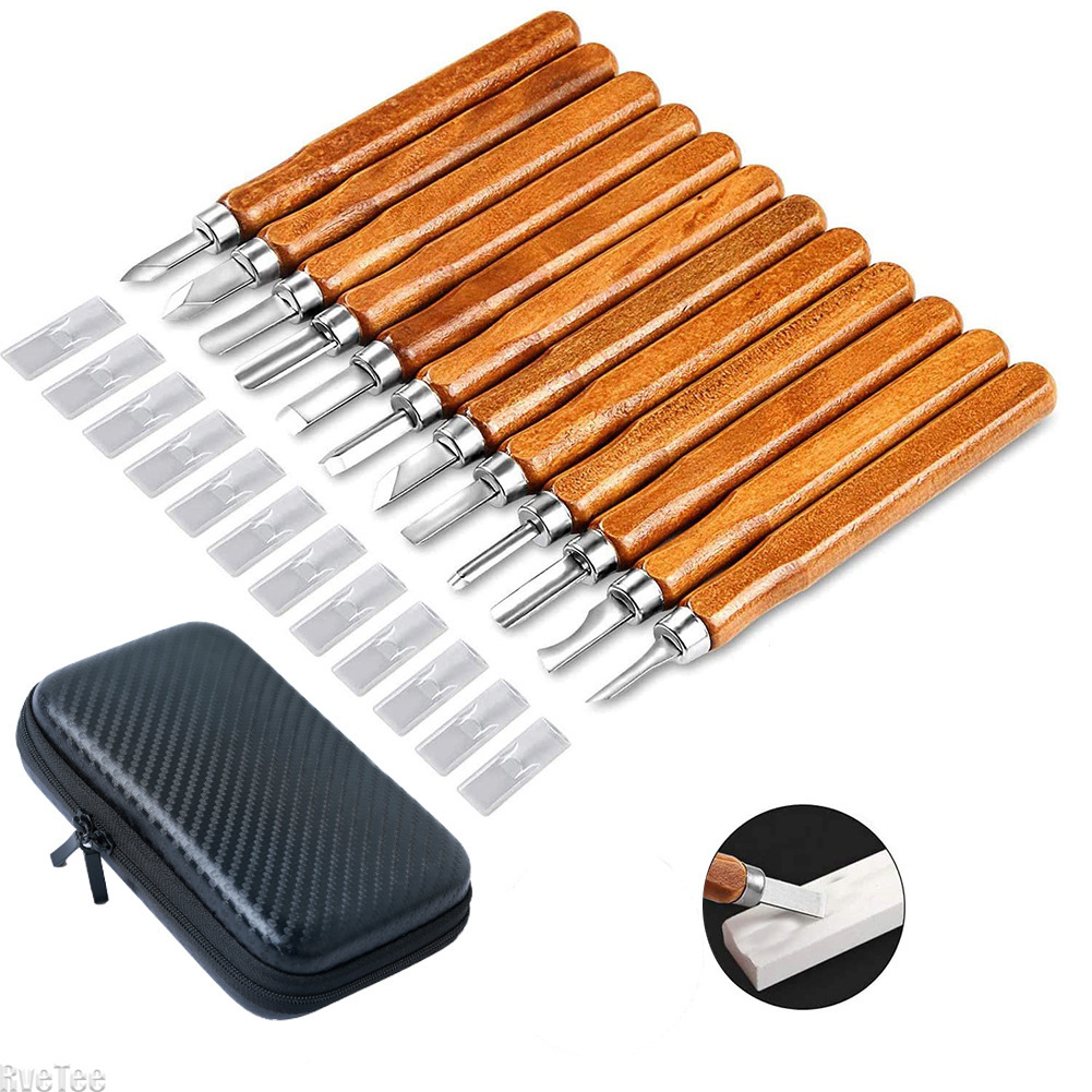 12 個 SK2 木工彫刻ツールセット バッグ付き砥石 HR - Woodworking Crafts のレビューと価格