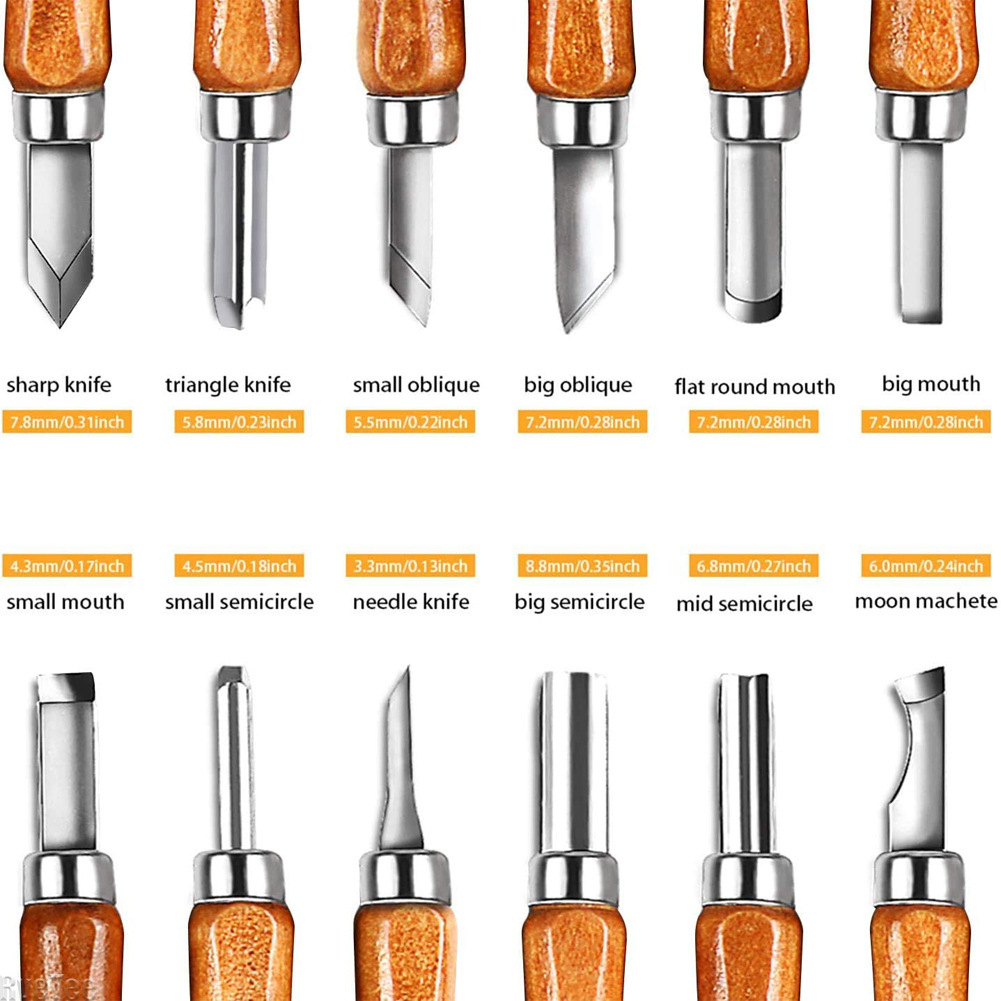 12 個 SK2 木工彫刻ツールセット バッグ付き砥石 HR - Woodworking Crafts のレビューと価格